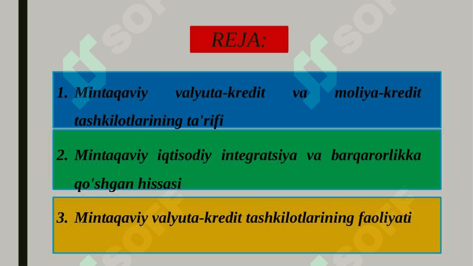 Mintaqaviy valyuta-kredit va moliya-kredit tashkilotlari 2