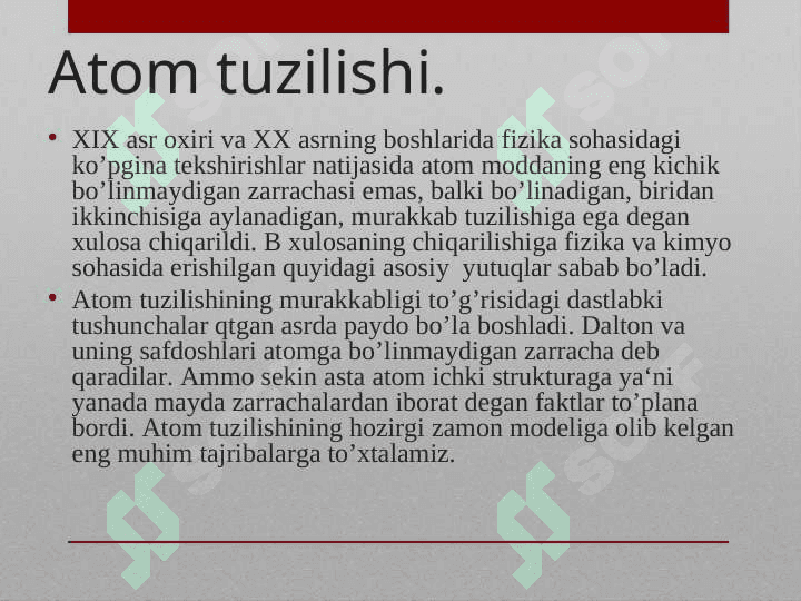 Atomdagi toklar. Magneton 4
