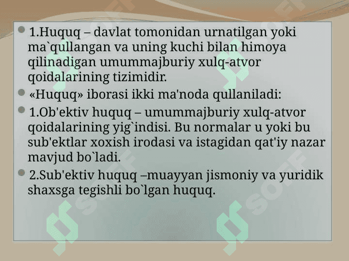 Ijtimoiy munosabatlar va  huquq 2