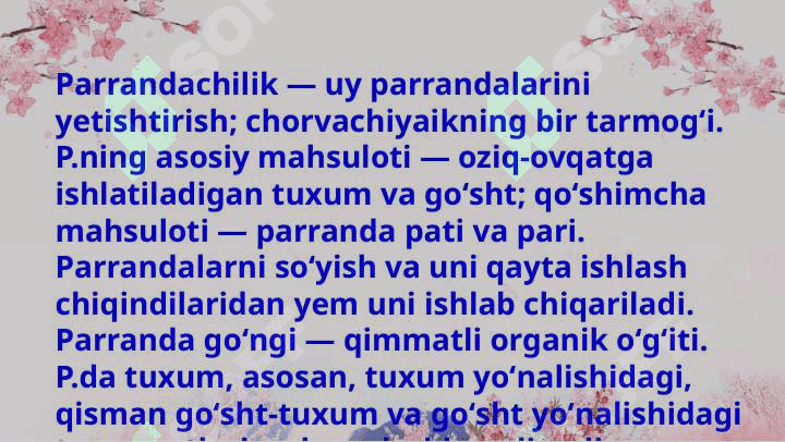 Parrandachilikda naslchilik ishlari. 5