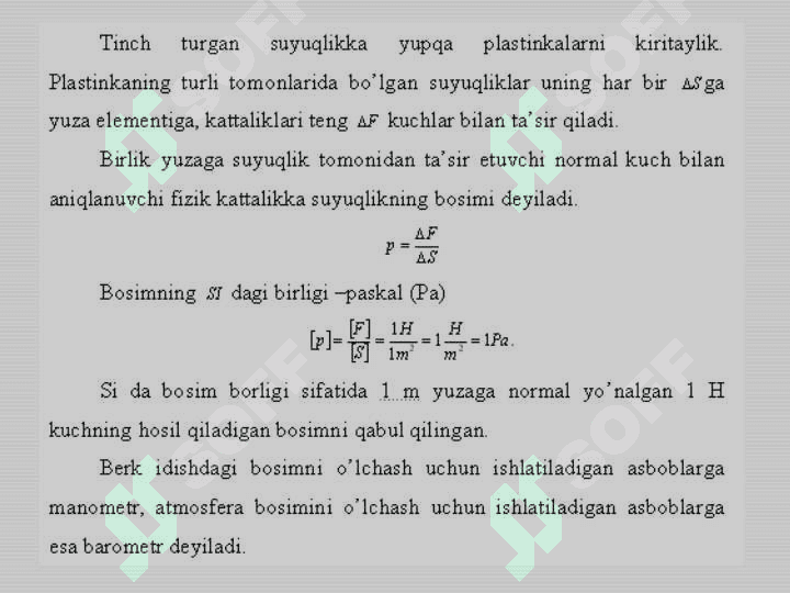 Suyuqlik va gazlar mexanikasi 4