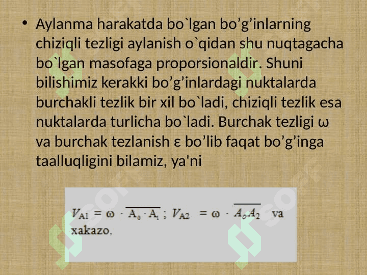 MEXANIZMLAR KINEMATIKASINI PLAN METODI YORDAMIDA TEKSHIRISH 3