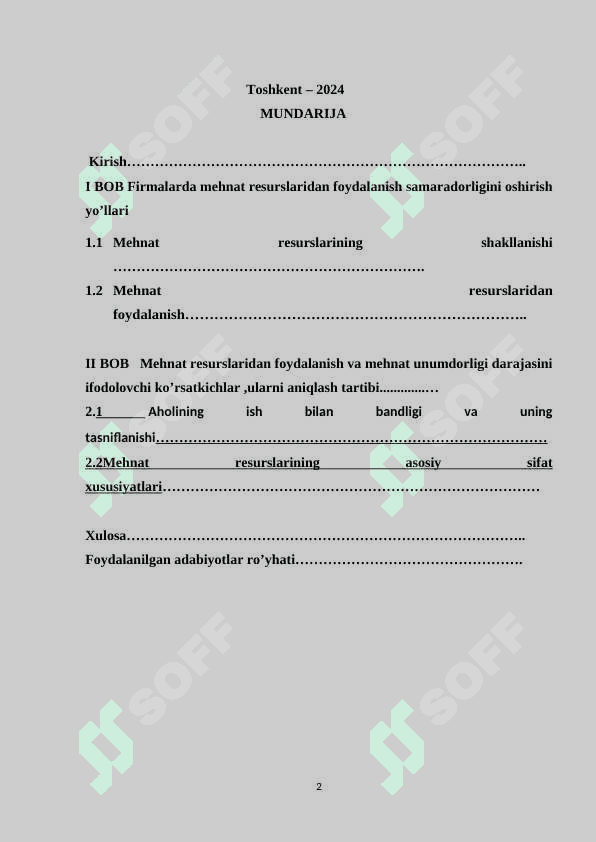 Firmalarda mehnat resurslaridan foydalanish samaradorligini oshirish yo’llari 2