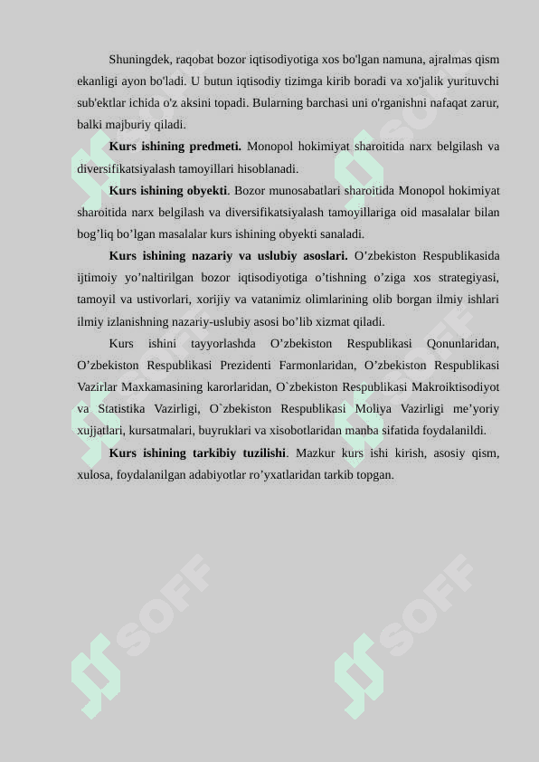 Monopol hokimiyat sharoitida narx belgilash va diversifikatsiyalash tamoyillari. 4