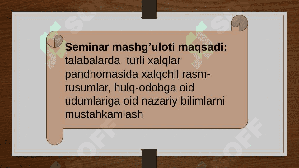 TURLI XALQLAR PANDNOMASIDA XALQCHIL RASM-RUSUMLAR, HULQ-ODOBGA OID UDUMLAR 2