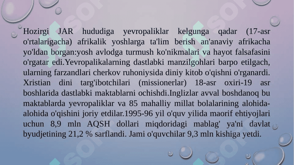 AFRIKA  MAMLAKATLARIDA TA’LIM MUAMMOLARI VA TARBIYA JARAYONLARI 3