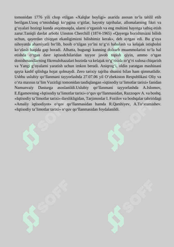 IQTISODIYOT FANINING JAMIYAT TARAQQIYOTIDAGI O’RNI 7