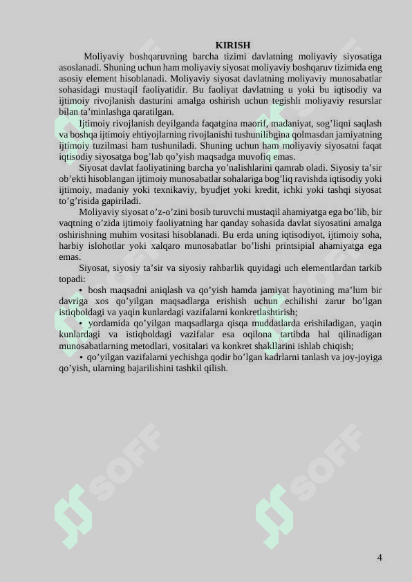 Davlatning moliyaviy siyosati va uning asosiy yo`nalishlari 4