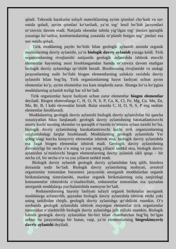 BIOSFERADA MODDA VA ENERGIYA DAVRIY ALMASHISHI 4
