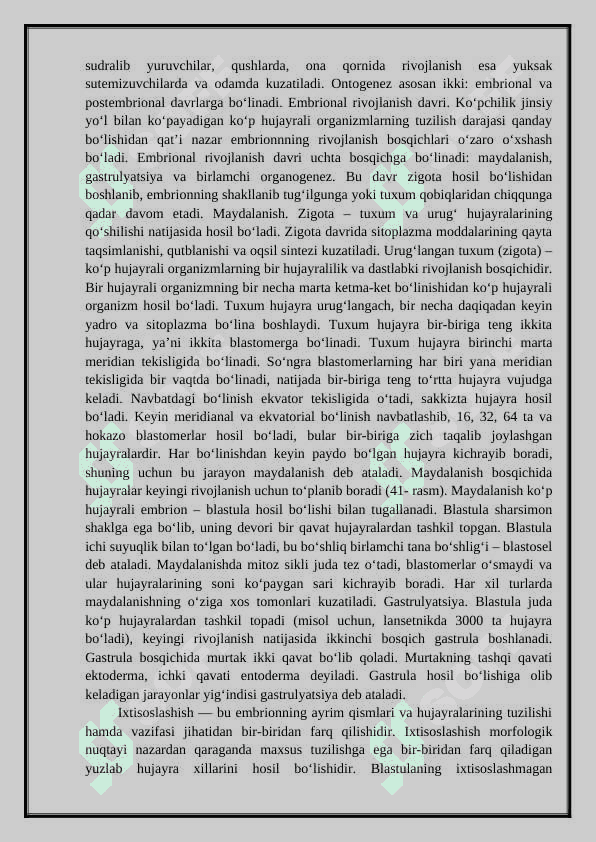 EMBRIONAL RIVOJLANISH DAVRI 4