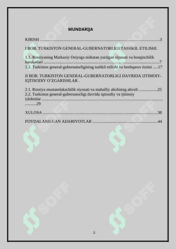 Turkiston general gubernatorligining tashkil etilishi. 2