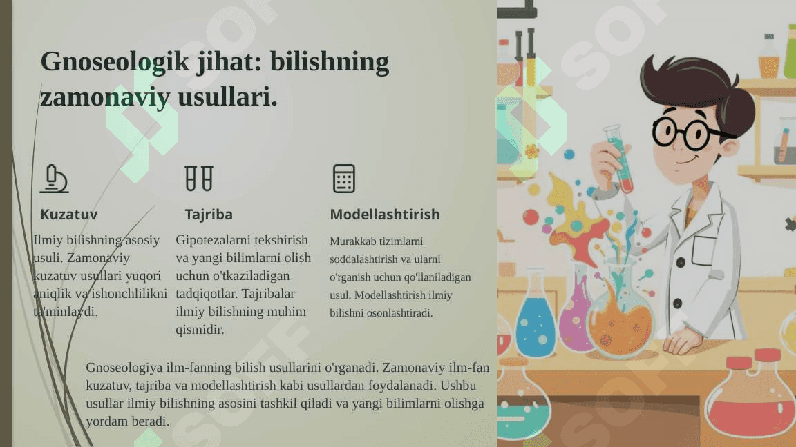 Ilm-fanning zamonaviy ta’rifi,  gnoseologik, ijtimoiy, madaniy jihatlari 2