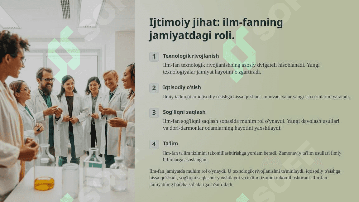 Ilm-fanning zamonaviy ta’rifi,  gnoseologik, ijtimoiy, madaniy jihatlari 3