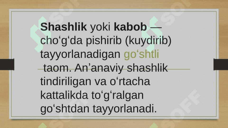Voha aholisining an’anaviy taomlari va pazandachilik  an’analari 2