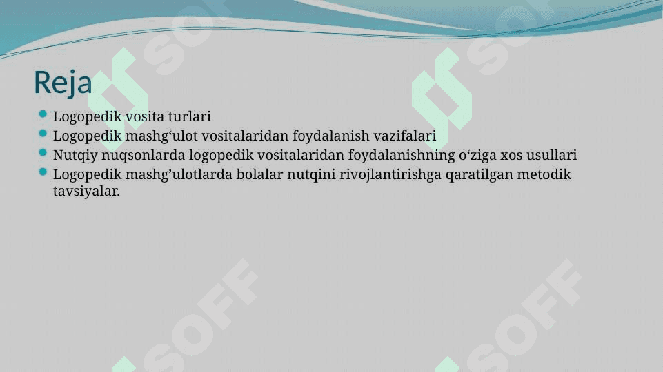 Logopedik mashgʻulot vositalarining tasnifi, logopedik mashgʻulot vositalari 2
