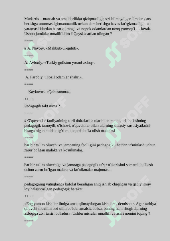 Ped mahorat test 6
