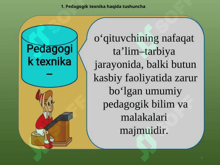 Pedagogik texnika va uning komponentlari tarkibiy qismlari 4