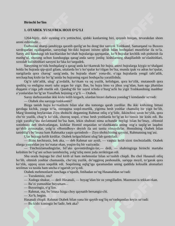 Abdulla Qodiriy. O'tkan kunlar 3