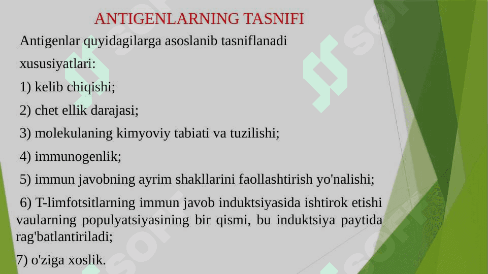 Antigen va Antitanalar Va Ularning Turlari 8