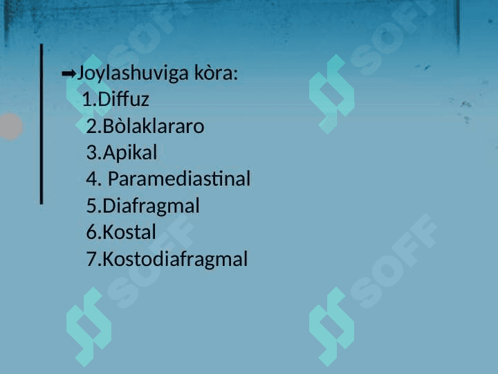 Òpkaning interstitsial kasalliklari 7