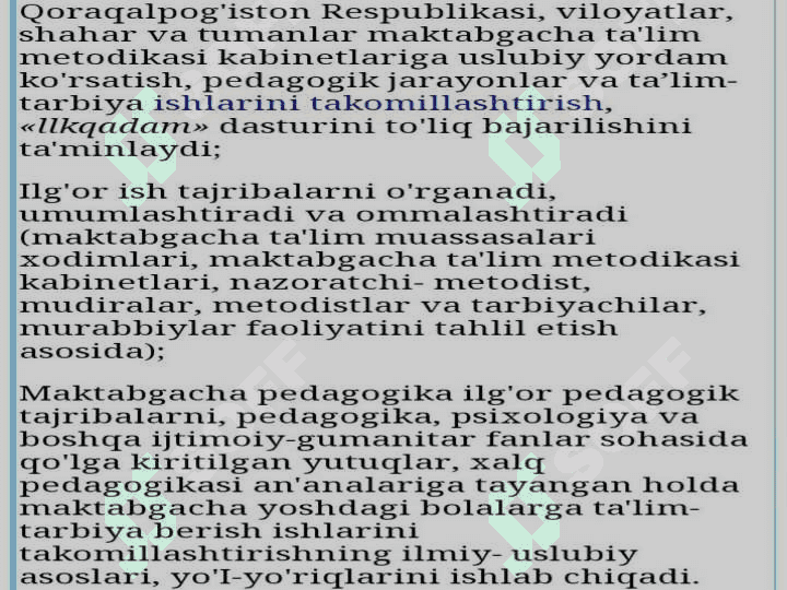 Maktabgacha ta'lim bòlim nazoratchisi tomonidan metodik ishlarga rahbarlik 3