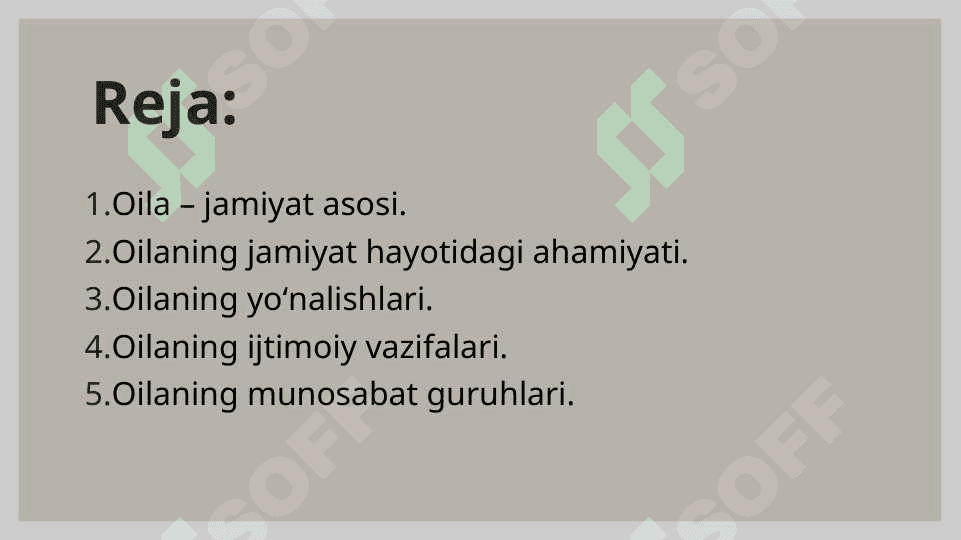 Oilaning funksiyalari 2