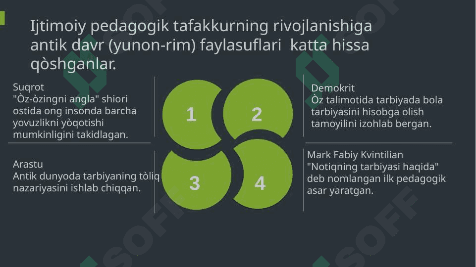 Ijtimoiy pedagogikaning rivojlanish tarixi 5