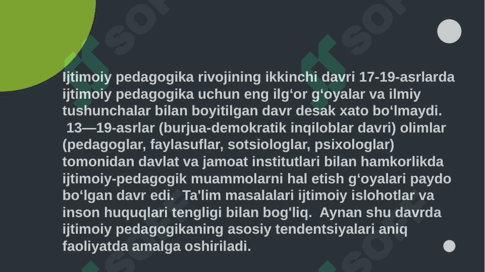 Ijtimoiy pedagogikaning rivojlanish tarixi 7