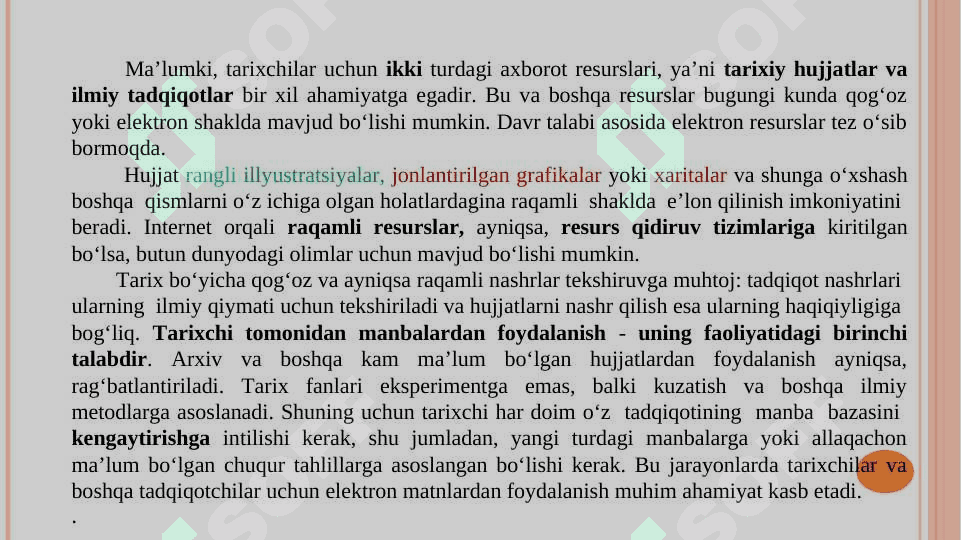 Tarixiy tadqiqotlarda elektron matnning o‘rni. 2