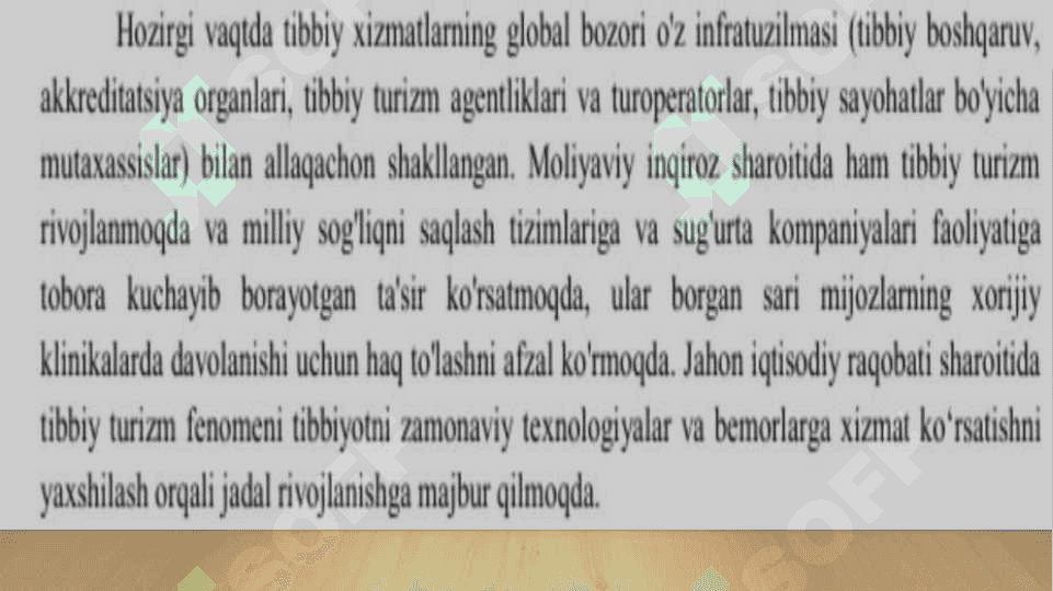 O’bekistonda tibbiy turizmni rivojlantirish maqsadlari 3