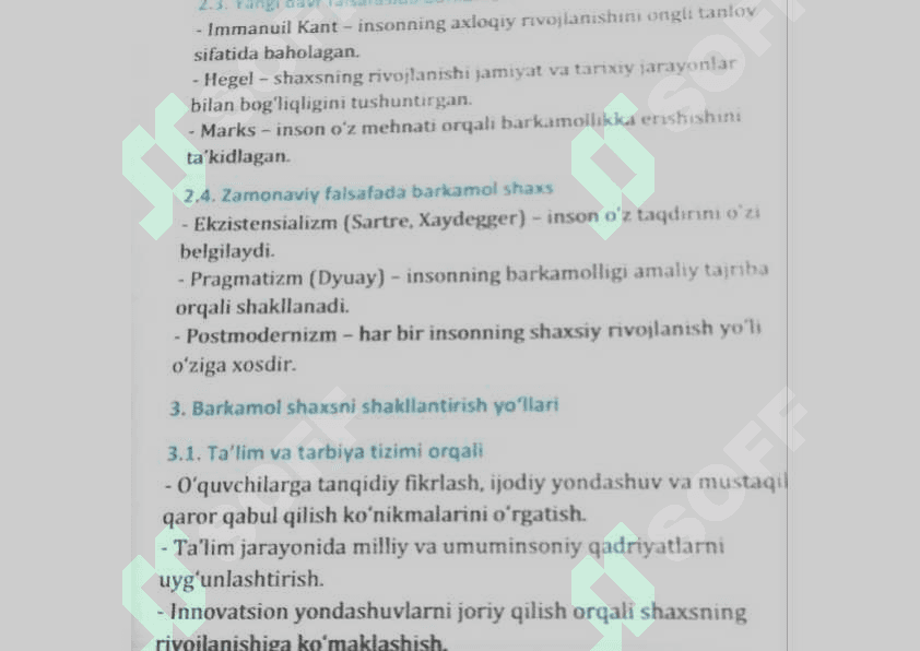 Mustaqil talim Tarbiya faniga 6