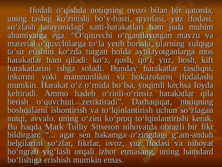Ifodali o‘qishda yuz  ifodasi va harakat 2