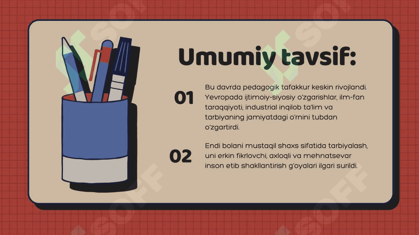 Tarbiya maktab pedagogik fikrlar rivoji. 2