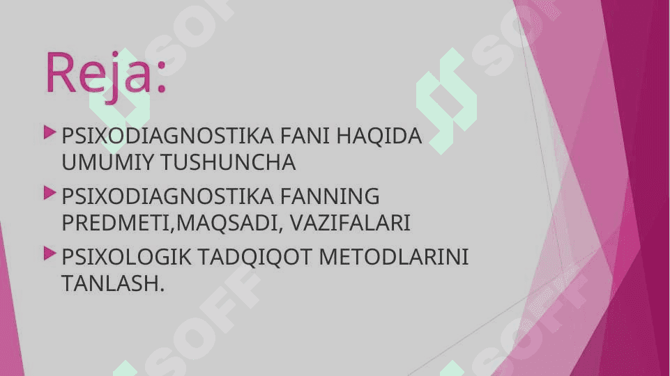 PSIXODIAGNOSTIKA FANIGA KIRISH. 2