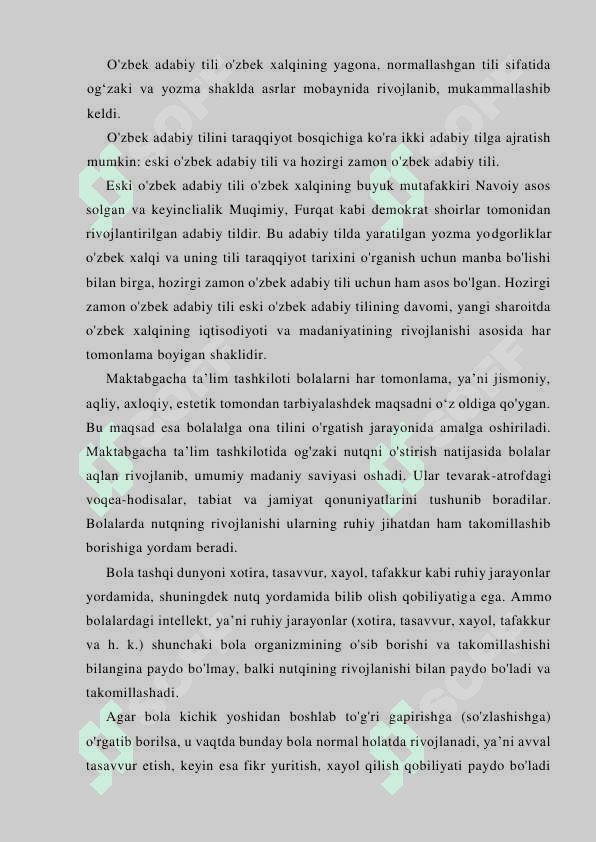 Maktabgacha tarbiya yoshdagi bolalarni har tomonlama tarbiyalashda ona tilining ahamiyati 6
