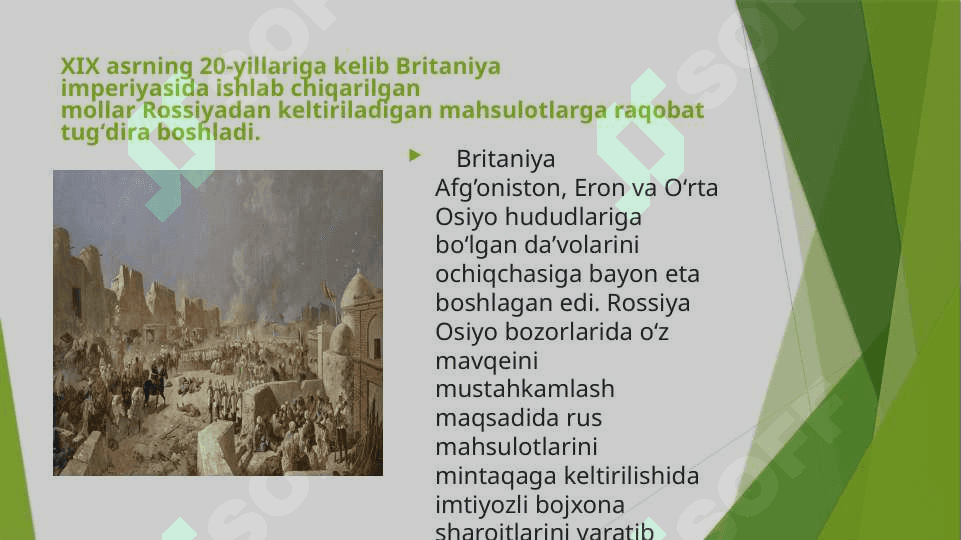 XIX-asr oxiri hamda XX-asr boshlarida O’rta osiyo davlatlarini Rossiya tomonidan bosib olinishi 2
