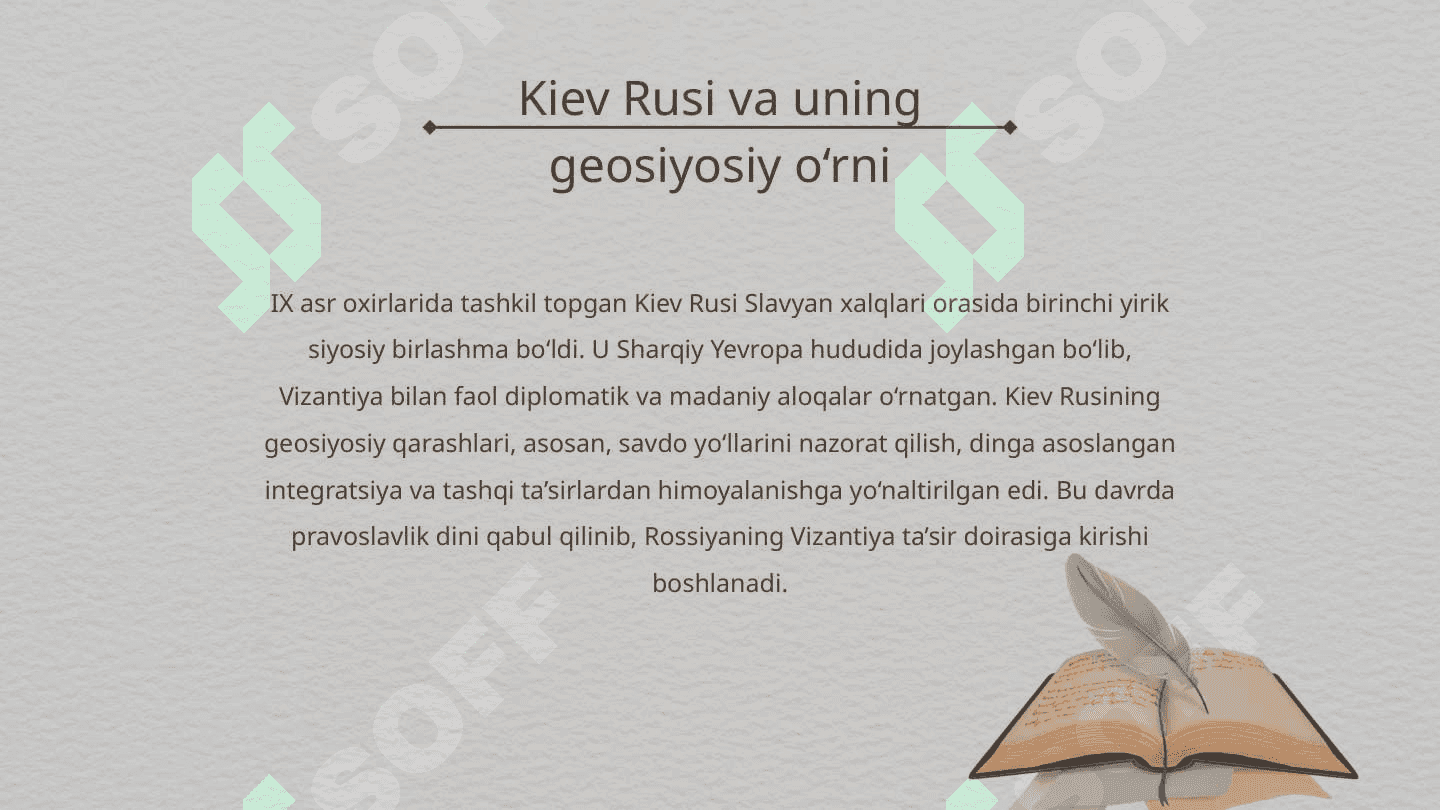 Rossiyaning Òrta asrlar va Yangi davrlardagi geosiyosiy ĝoyalari va jarayonlari . 3