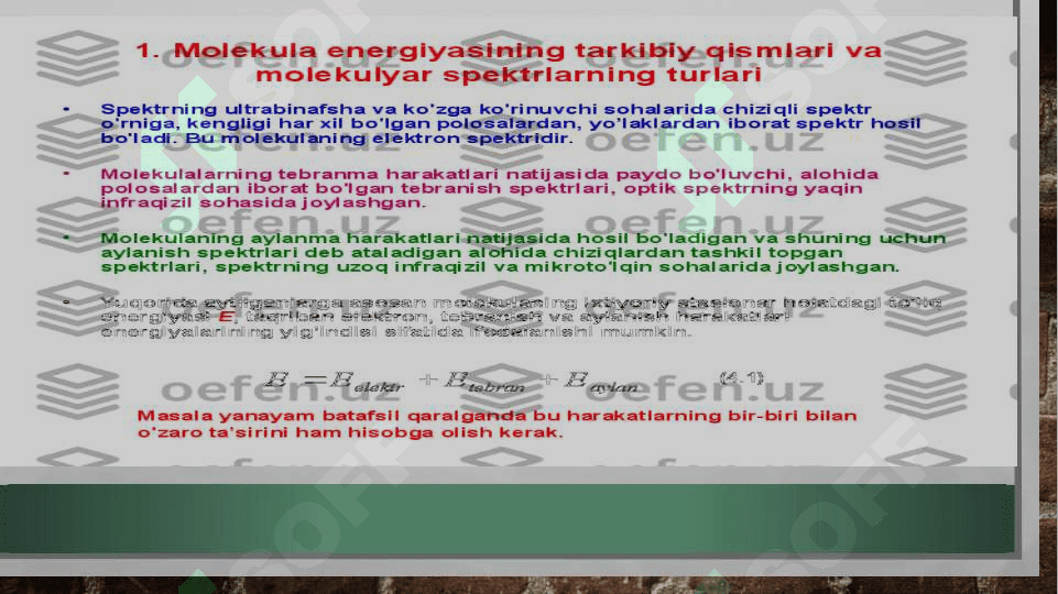molekulyar spektroskopiyaning asosiy prinsiplari va uslublari 3