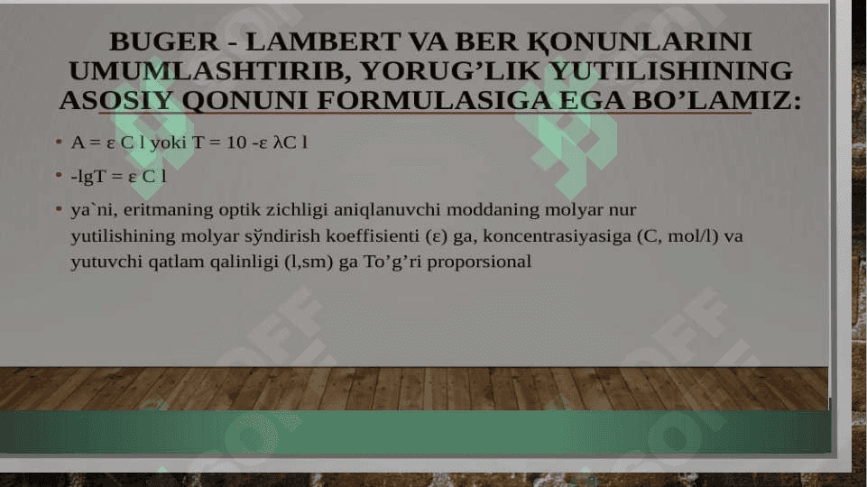molekulyar spektroskopiyaning asosiy prinsiplari va uslublari 4
