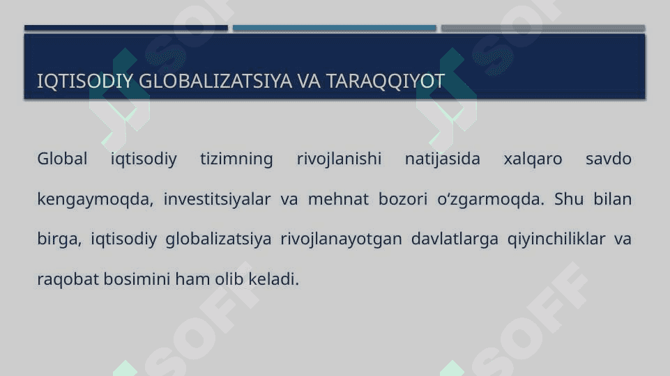Global jarayonlar va barqaror taraqqiyot falsafasi mavzusida slayd 8
