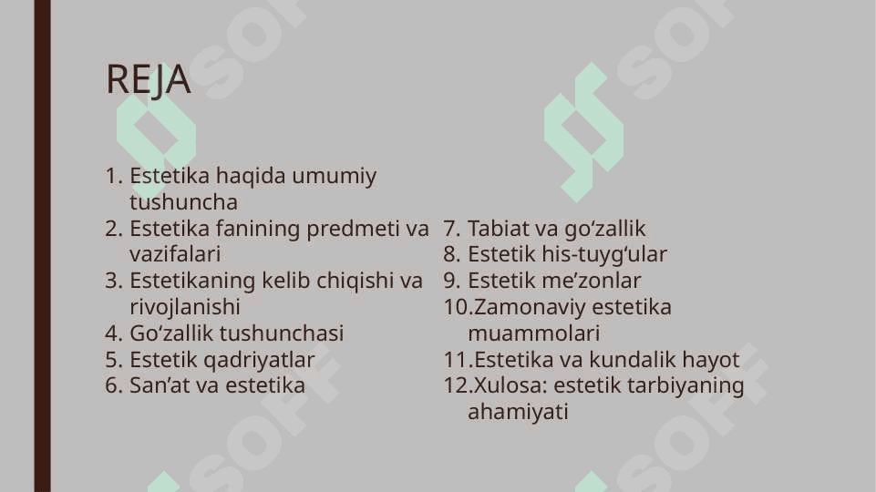 Estetika mavzusida slayd 2