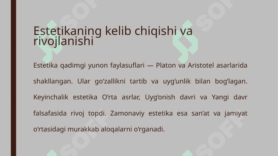 Estetika mavzusida slayd 6