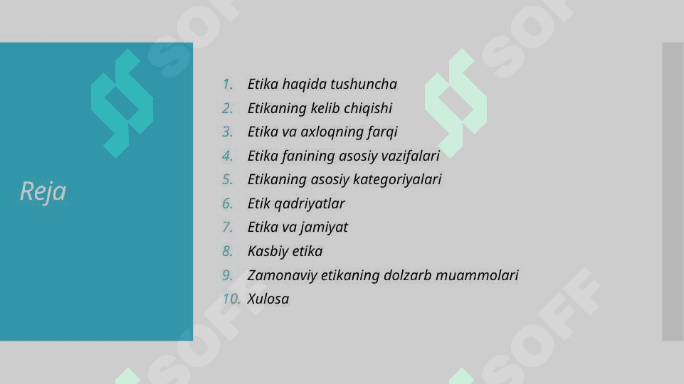 Etika mavzusida slayd 2