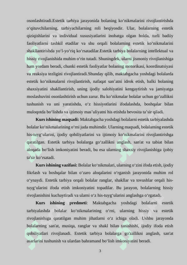 MAKTABGACHA YOSHDAGI BOLALARNI ESTETIK  TARBIYALASHDA BOLALAR KO‘NIKMALARININING O‘RNI 3