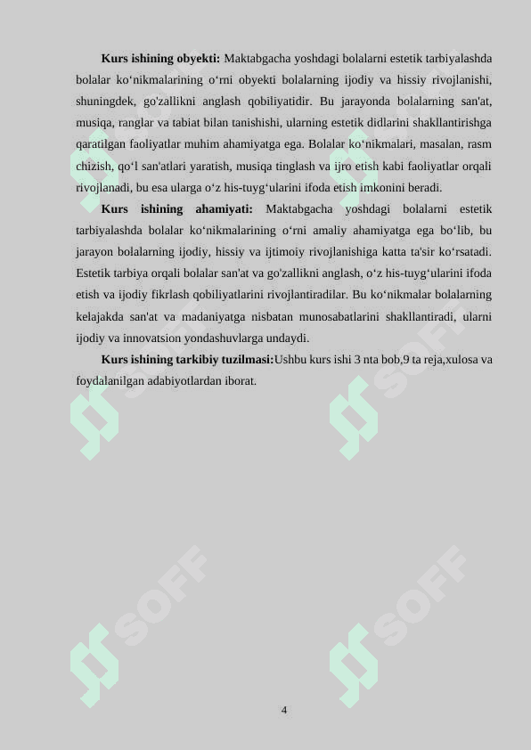 MAKTABGACHA YOSHDAGI BOLALARNI ESTETIK  TARBIYALASHDA BOLALAR KO‘NIKMALARININING O‘RNI 4