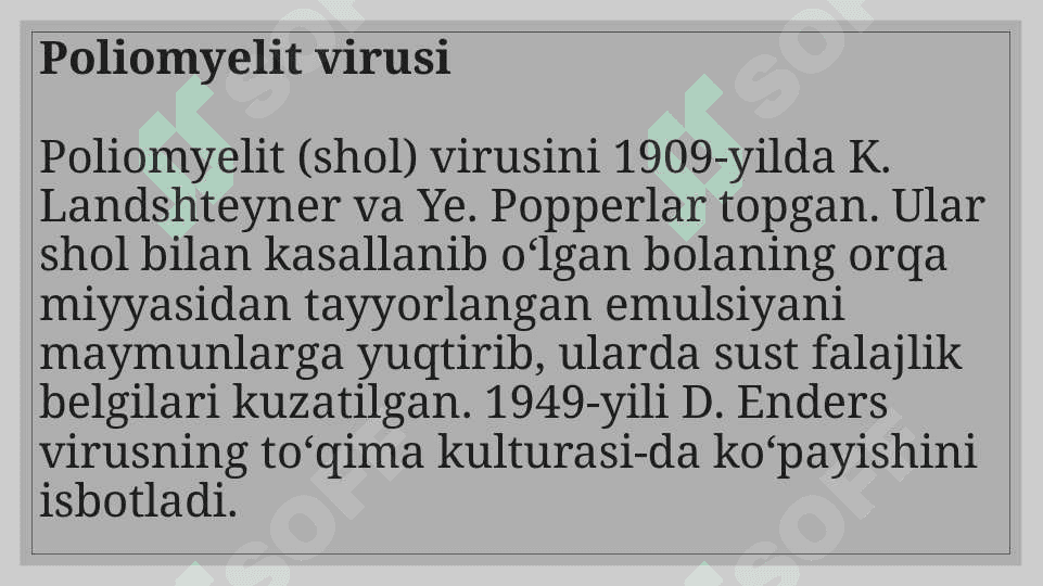 Poliomyelit virusi. 3