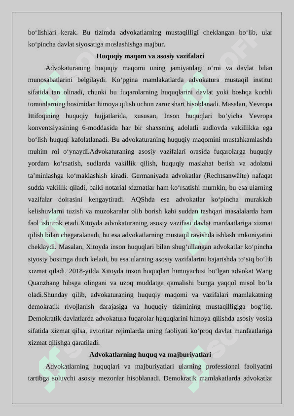 Xorijiy mamlakatlarda advokatura 4