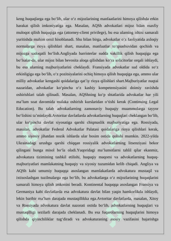 Xorijiy mamlakatlarda advokatura 5