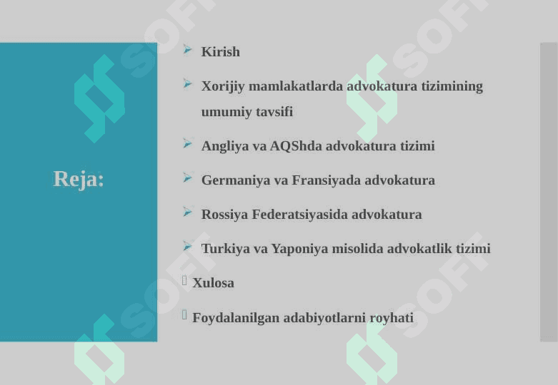XORIJIY MAMLAKATLARDA ADVOKATURA 2