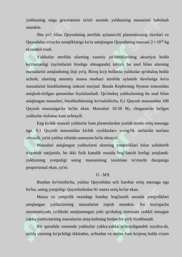 Yulduzlar koinotda keng tarqalgan jismlardir 3